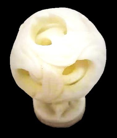 Hand Carved Marble Puzzle Ball with Stand