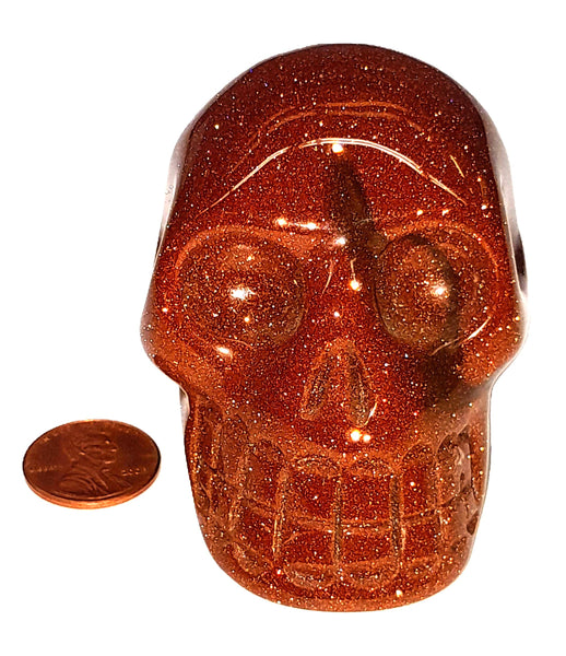Goldstone Skull
