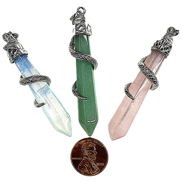 Snaked-Wrapped Pendants
