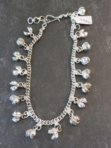 Silver Plated Clapper Bell Ankle Bracelets