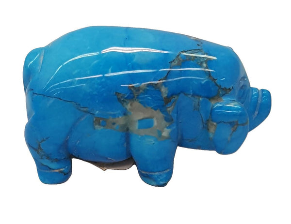 Dyed Howlite Pig