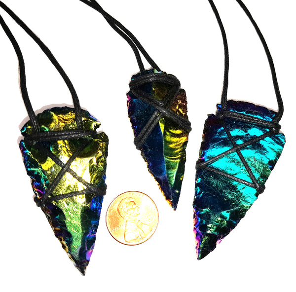 Rainbow Arrowhead Necklaces