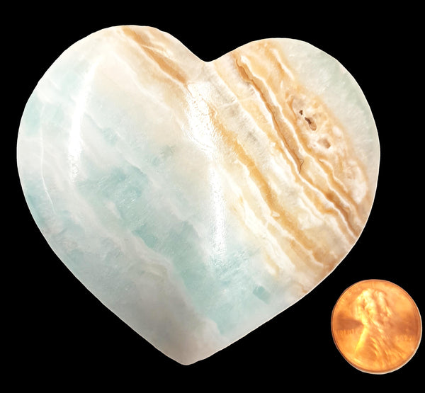 Caribbean Calcite Heart