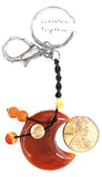 Carnelian Half Moon Key Chain