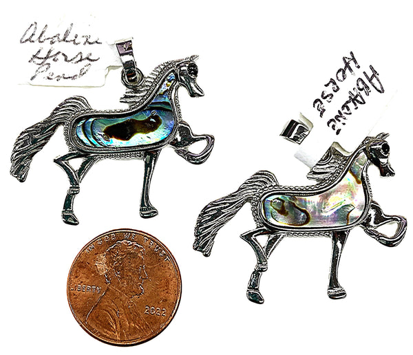 Abalone Horse Pendant