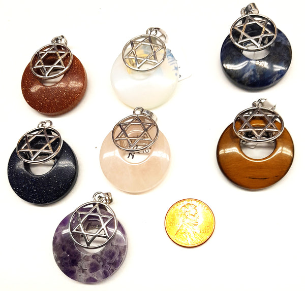 Circle Pentacle Pendants