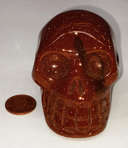 Goldstone Skull