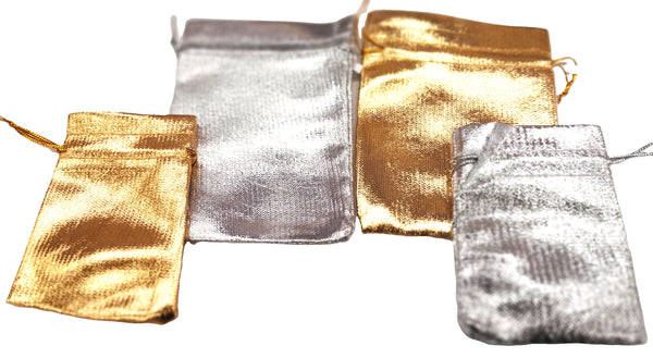 Gold and Silver Lame' Pouches