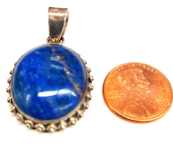 Lapis Lazuli Sterling Silver Pendant