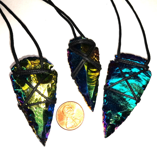 Rainbow Arrowhead Necklaces