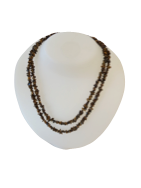 Brown Tiger Eye Stone Chip Necklaces