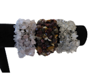 Stone Chip Bracelets-Rose Quartz