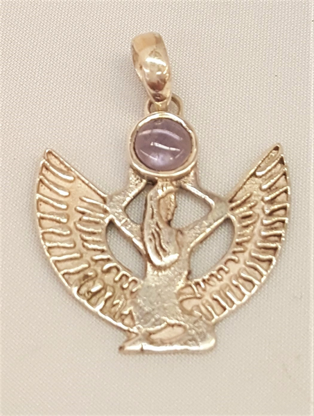Sterling Silver Isis Amethyst Pendant