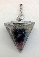 Tourmaline Chips in Resin Pendulums