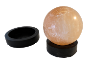 Black Wood Sphere Stand - Medium