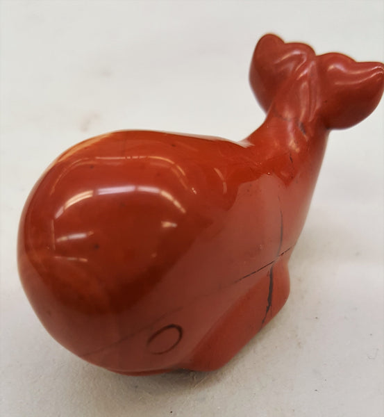 Red Jasper Carved Whale