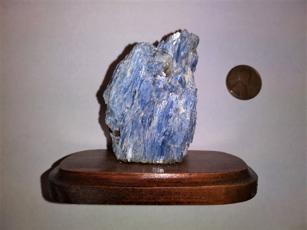 Blue Kyanite - Wood Base