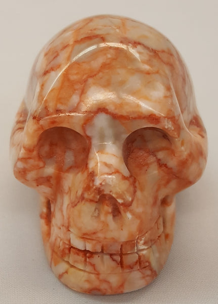 Red Net Marble Stone Skull