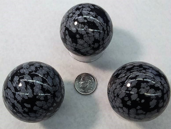 Snowflake Obsidian Spheres